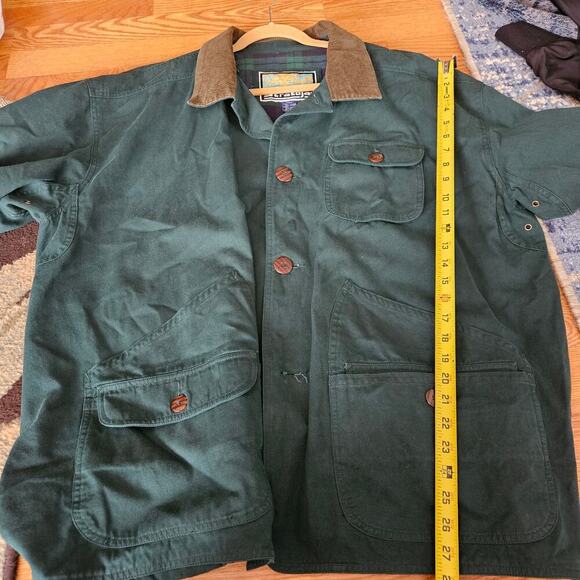 Barn Coat Cotton Green Vintage Stratojal Jacket - Picture 6 of 7